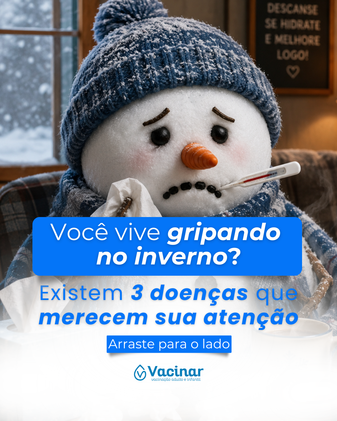 No inverno, manter a vacinação em dia é uma das melhores formas de proteger sua família.